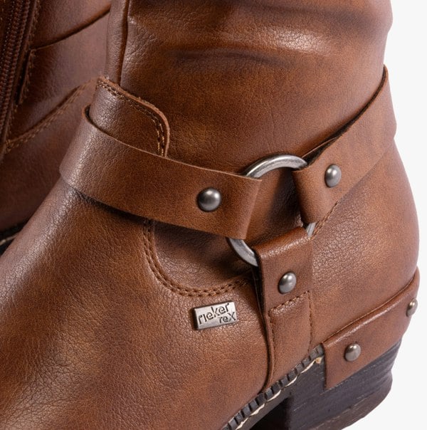 Rieker Western Womens Knee-High Boots - Brown (93670-24)