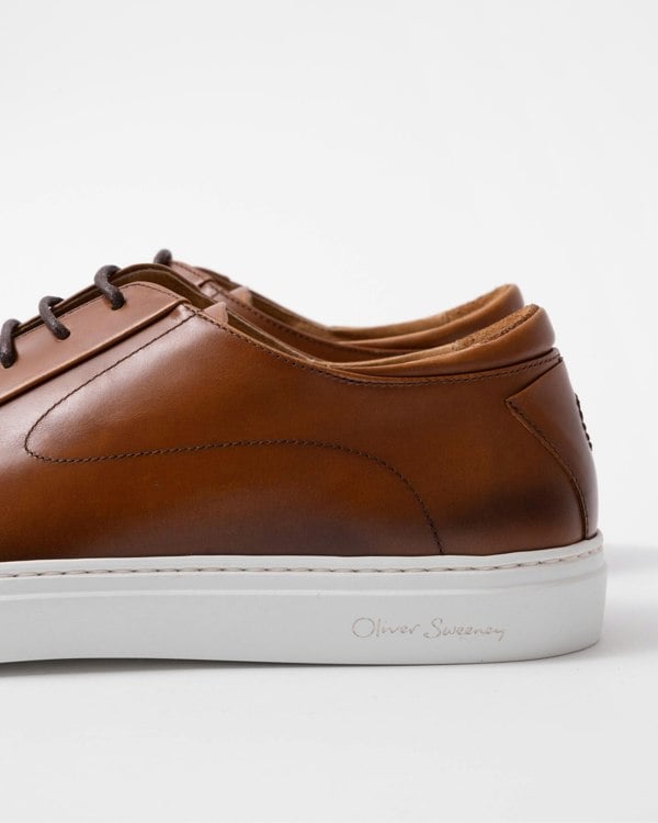Oliver Sweeney Sirolo Mens Calf Leather Lightweight Trainers - Tan
