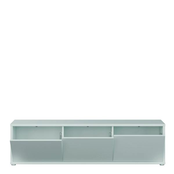 Furniture To Go Alice Springs Wide TV Cabinet with 3 Doors Push-to-Open in Light Grey