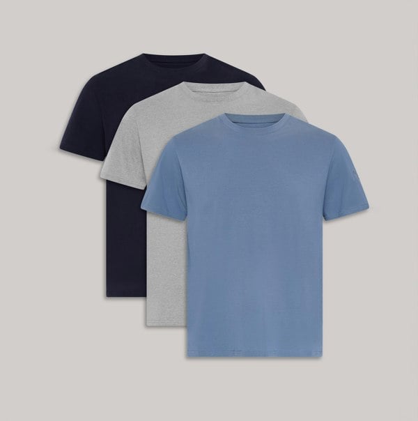 Ted Baker 3-Pack Crew Neck T-Shirts Mens T-Shirts & Tank Tops Navy Mix