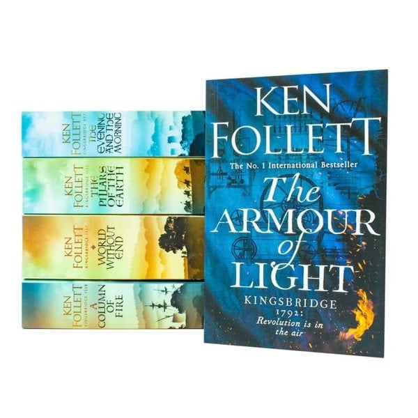 Ken Follett Kingsbridge 5 Books Collection–Pillars of the Earth, World Without End, A Column of Fire, The Evening and the Morning, The Armor of Light