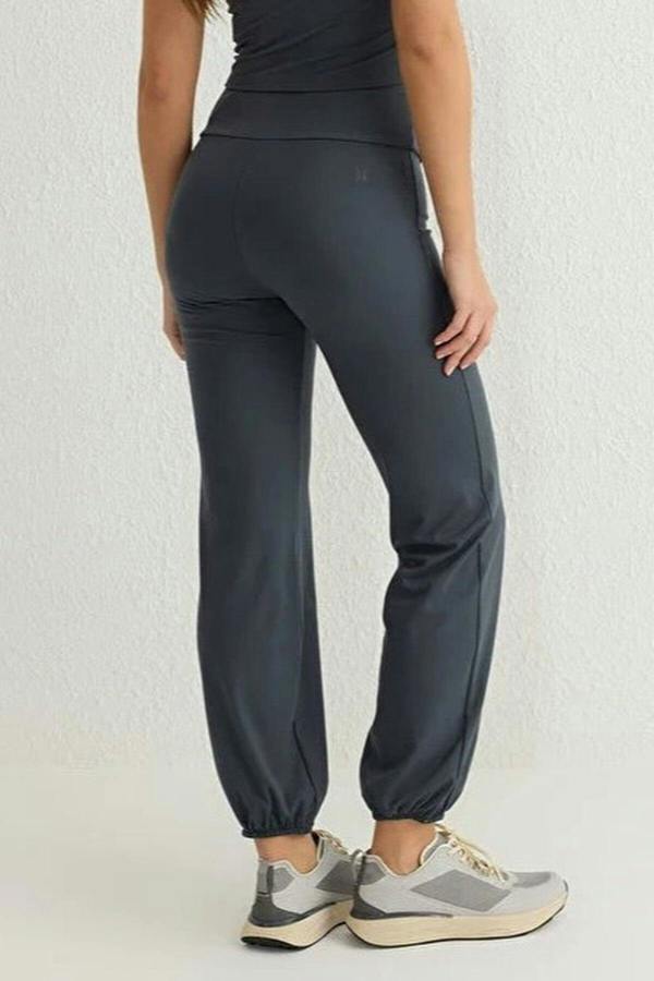 WOVCOR Brushed Soft Fabric Reflective Print Sport Knit Jogger