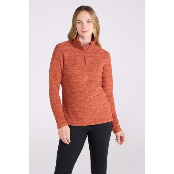 Mountain Warehouse Womens Snowdon Melange Fleece Top - Burnt Orange
