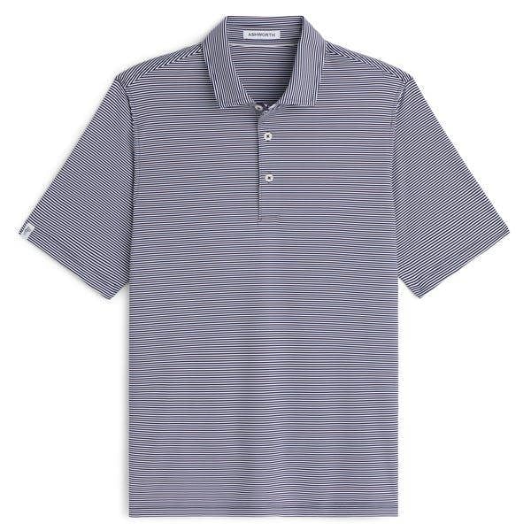Micro Stripe Brunch Polo Driver in Navy / White