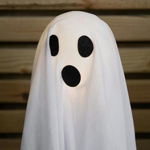 Samuel Alexander 51cm Set of 3 Battery Powered Light up Ghost Halloween Path Lights with LEDs