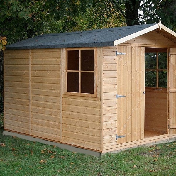 Shire Guernsey 7x10 12mm interlock Clad wooden Shed - Best Shed