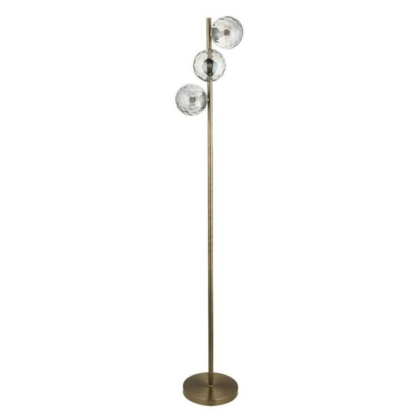 Pagazzi Lighting Tamara 3-Light Antique Brass Floor Lamp