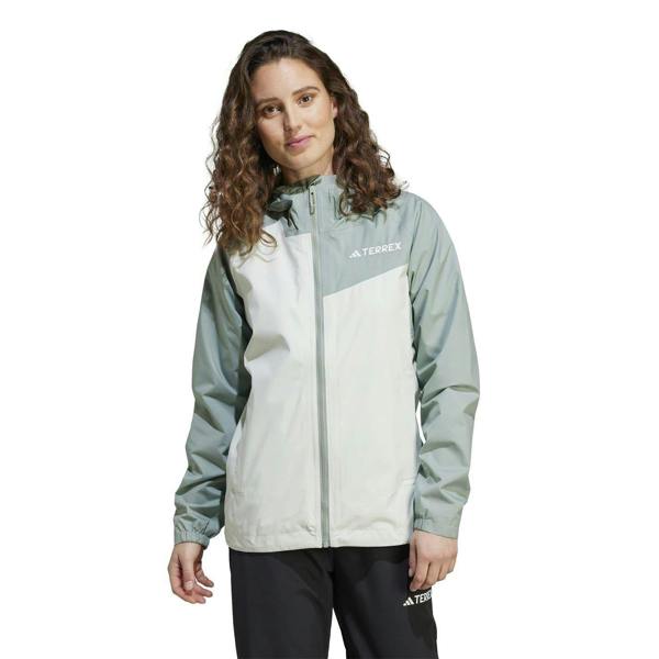 Adidas Womens/Ladies Terrex Two Tone Rain.RDY Jacket - Linen Green - 
