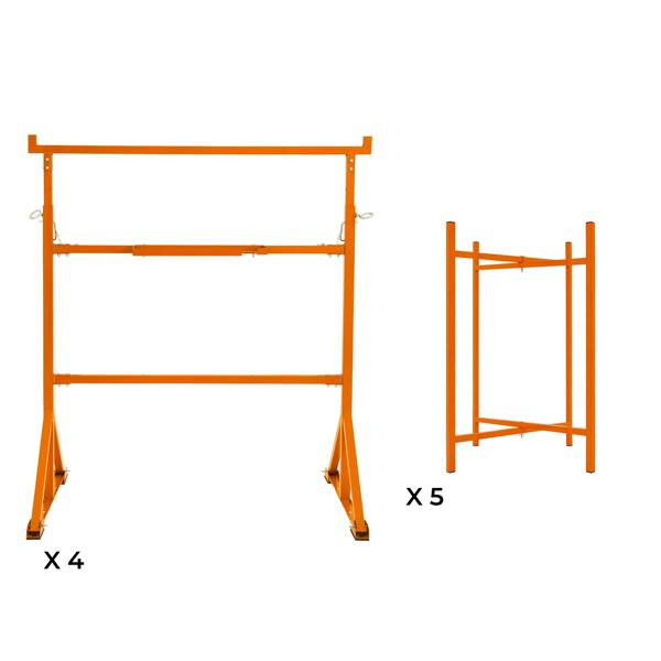 T-mech Trestle Stand x 4 & Mortar Board Stands 750mm H x 5