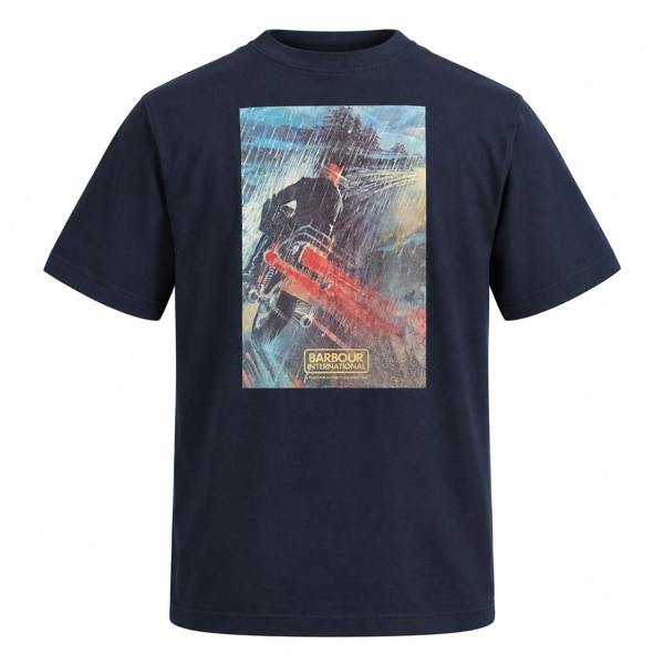 Barbour International Taylor Archive Graphic T-Shirt Navy Blazer