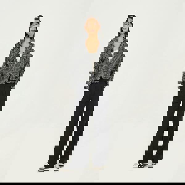 Brave Soul Black Faux Wool Double Breasted Jacket - Black Image 3