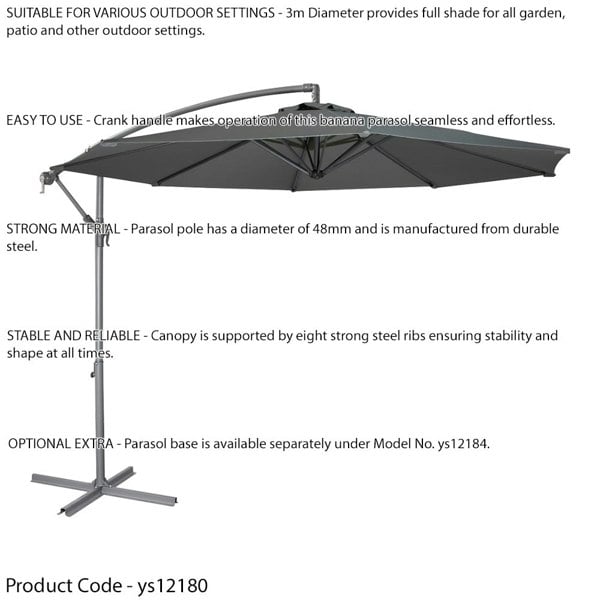 Premium 4 Seater Garden Coffee Table & Parasol Set Grey Aluminium Sofa & Chairs - LoopsDirect