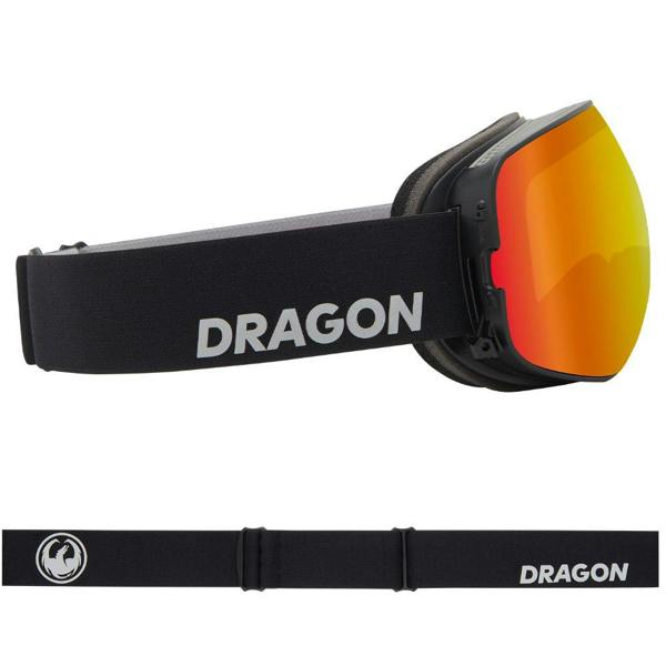 Dragon X2s - Nouveau Black with Lumalens Red Ionized & Lumalens Light Rose Lens