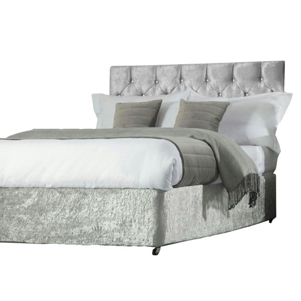 Belledorm Divan Crushed Velvet Base Wrap - Silver