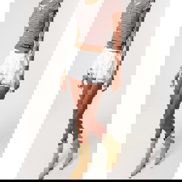 Pink Vanilla Lace Ruffle Micro Shorts