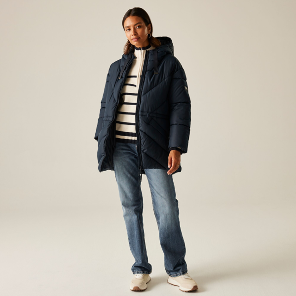 Regatta Womens Rusey Quilted Padded Jacket - Navy