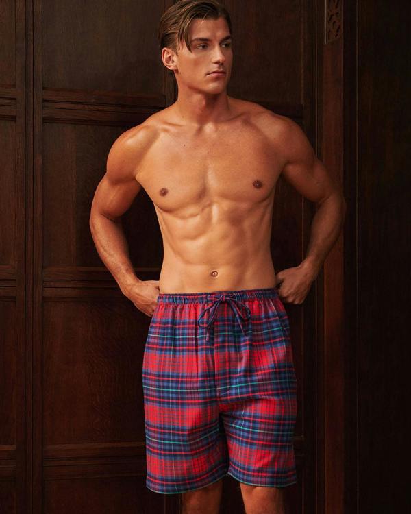 British Boxers Men's Brushed Cotton Sleep Shorts – Iona Tartan