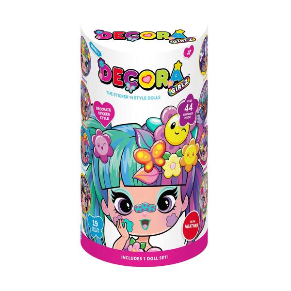 Decora Girlz 5" Fashion Doll – Heather - with Stickers & Accessories