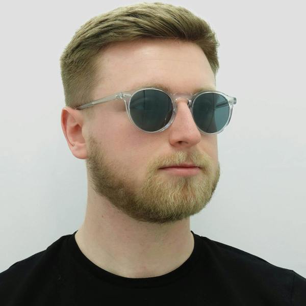 Oliver Peoples Sunglasses Gregory Peck 5217 1101/R8 Crystal Indigo Photochromic