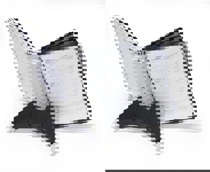 Durable SHERPA WALL 10 Display Panel Document Split Flap Index | A4 Black & Grey