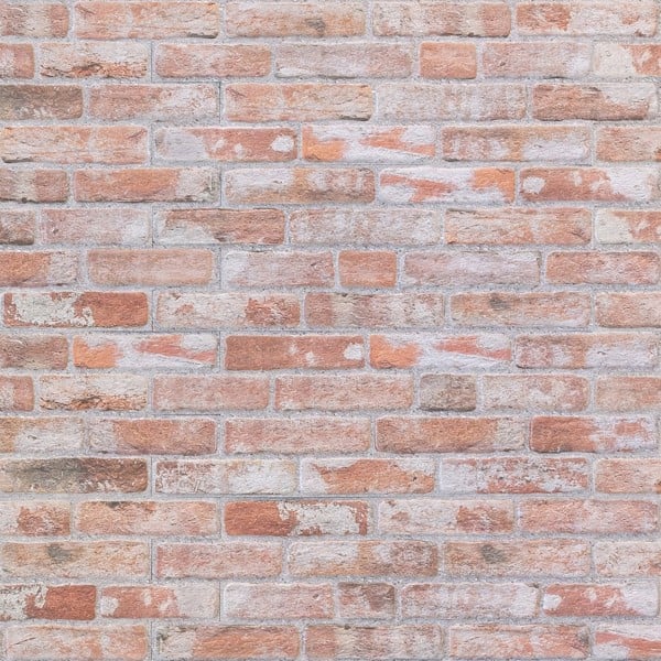 Wallsupply Ultracoustic Loft Brick Felt, Wall Cladding 3D Interlocking Tiles, 6pcs 1m² White Red Terracotta