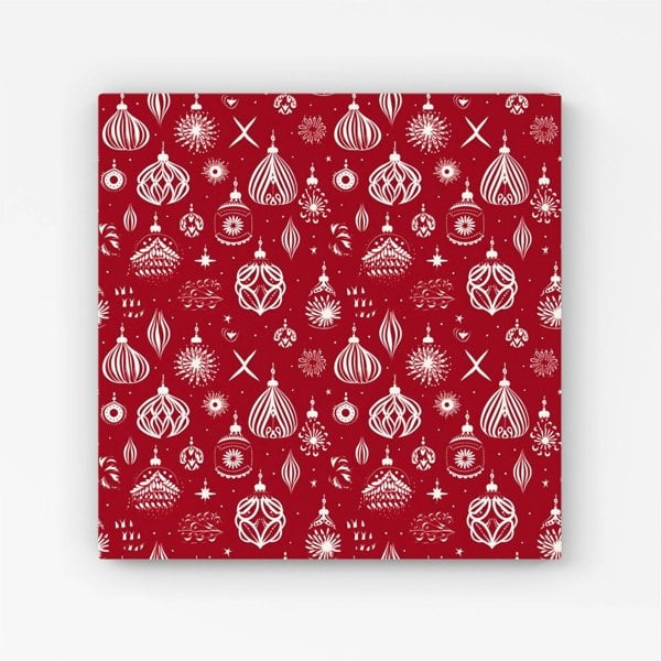 Warren Reed Red Christmas Decorations Pattern Canvas