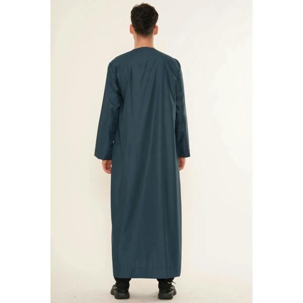 TT-008 - Men's Emirati Omani Arab Tassel Thobe - Blue - Thobez - 7