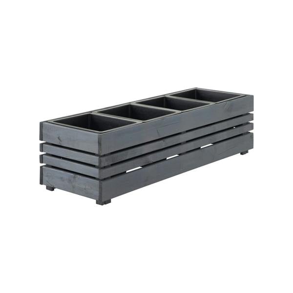 Cerland Geteborg Garden Wooden Planter 120cm x 40cm 54L Modern Grey Trough