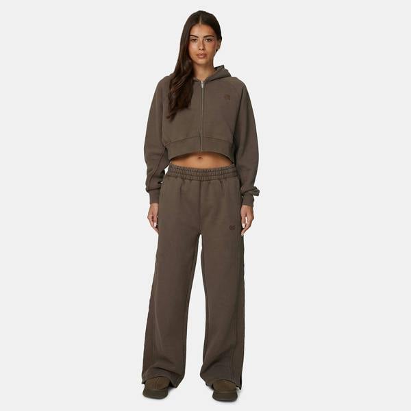Good For Nothing Brown Baggy Split Hem Jogger - Brown Image 4