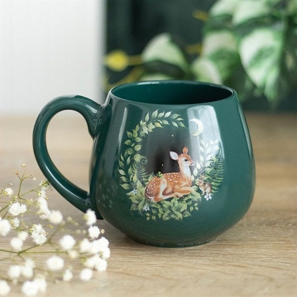 Serano Green Fawn Rounded Mug
