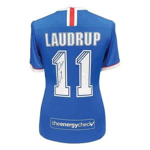Unbranded Brian Laudrup signed Rangers 11 shirt — Framed
