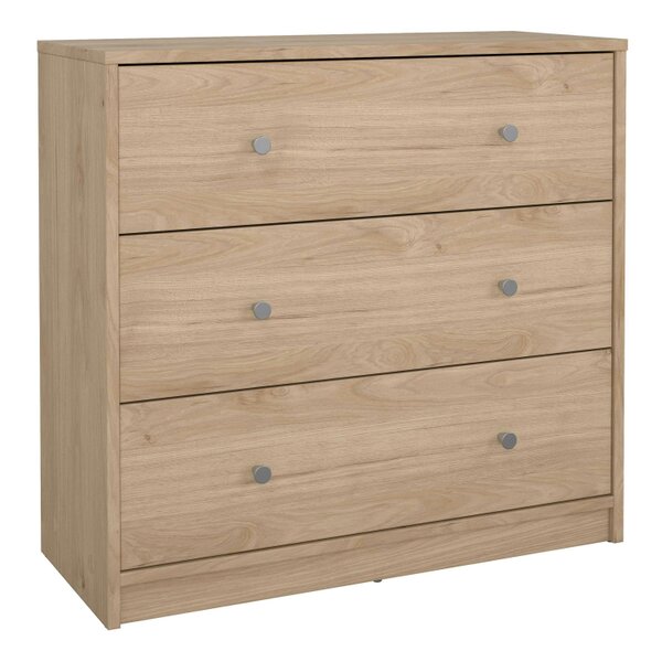 Wyld Haus Kaohsiung Hickory Oak Effect Chest 3 Drawers
