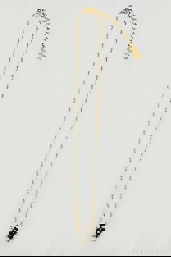 SVNX Mini Clover Necklace in Gold Colour Black - Gift Boxed