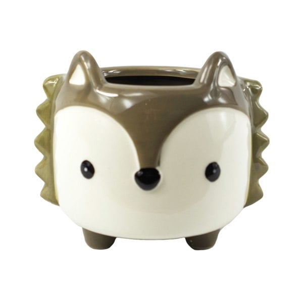 Leaf 10cm Ceramic Grey Fox Planter