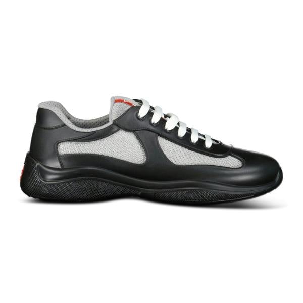 Prada Americas Cup Sneakers Black & Grey Mesh - chancefashionco