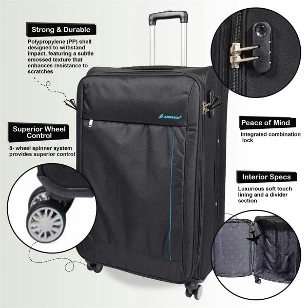 Snowball Lightweight Soft Casing Travel Luggage Suitcases