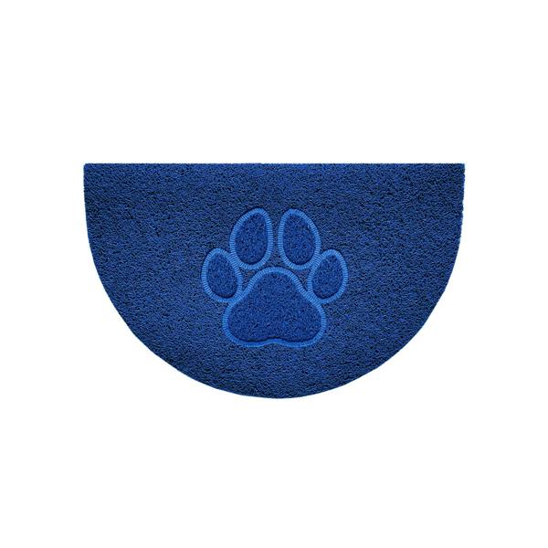 Nicoman Paw Embossed Halfmoon Indoor/Sheltered Outdoor Spaghetti Doormat