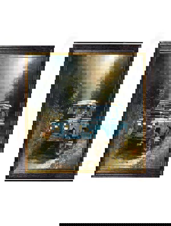 Exceptional Art Country Track Defender Blue - Oxford Square Frame