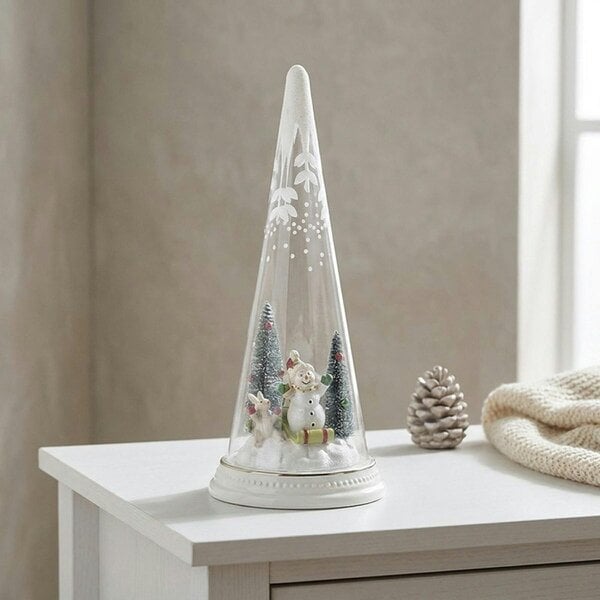 Garden Greatness Contemporary Glass Cone Light Up Decoration