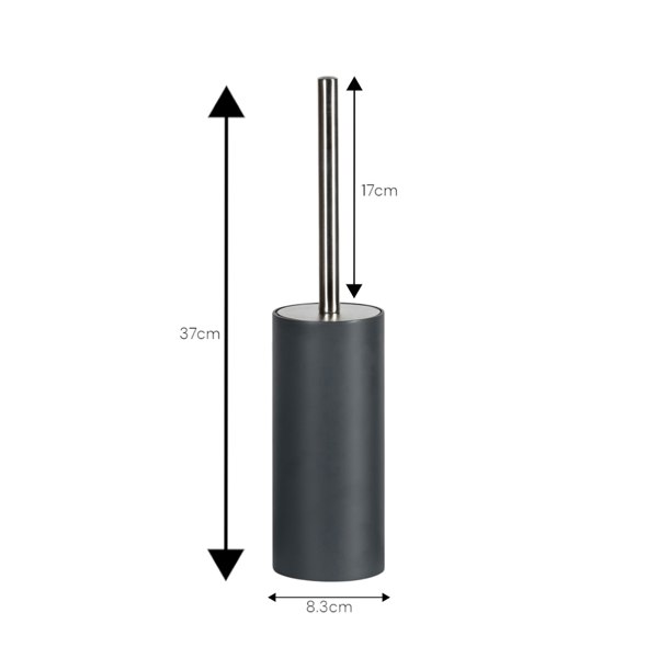Showerdrape Alto Grey Toilet Brush & Holder