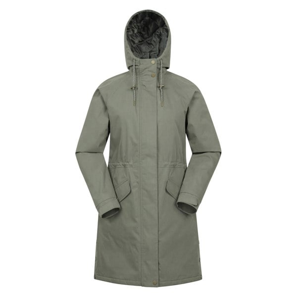 Mountain Warehouse Womens Polperro Lightweight Padded Waterproof Jacket - Khaki Green