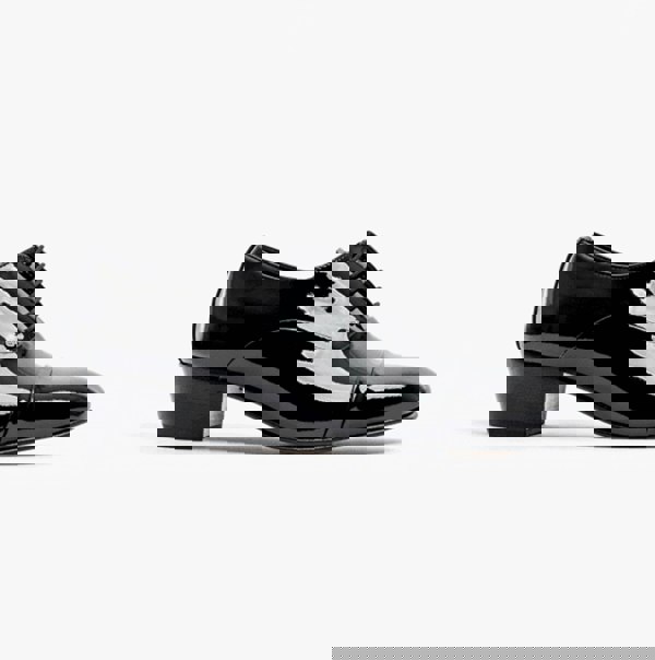 Club Cubano CORDOBA Mens Patent Leather Lace Up Cuban Heel Oxford Shoes Black