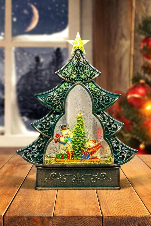 One Size Christmas Scene Globe Lantern with Swirling Water Glitter, Music and Warm LED Lights image 8
