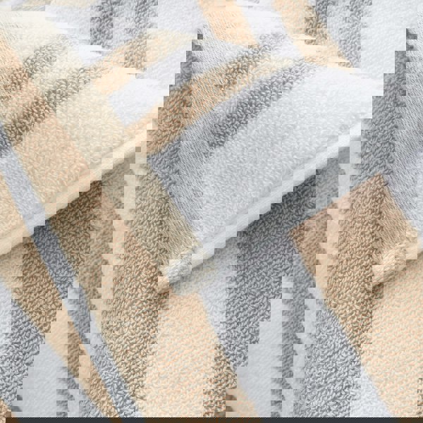 Bianca Reversible Stripe Cotton Jacquard Towel
