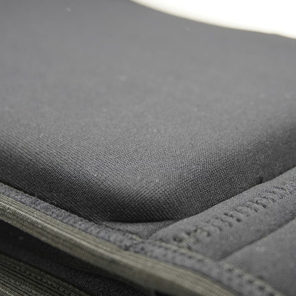 Fabric on back support brace 