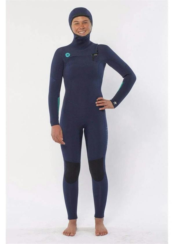Sisstr 7 seas 5/4 Hooded Chest Zip Wetsuit - Strong blue - UK4