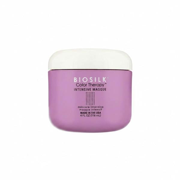 Purple container of Biosilk Color Therapy Intensive Masque on a white background