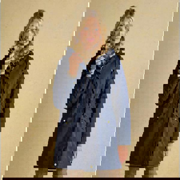 Joules Joules PORTWELL Waterproof Hoodie Raincoat With Adjustable Waist Navy