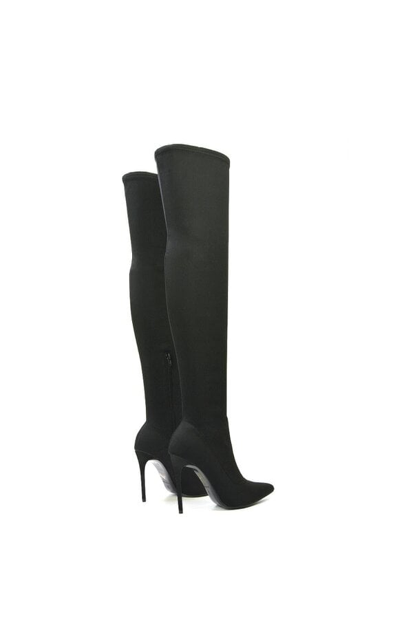 XY LONDON Over The Knee Thigh High Heeled Boots With Zip
