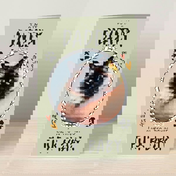 Personalised Memento Company Personalised From the Cat Photo Upload Card